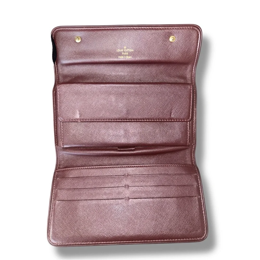 Louis Vuitton Monogram Mini Lin Porte Trésor International Wallet Pink